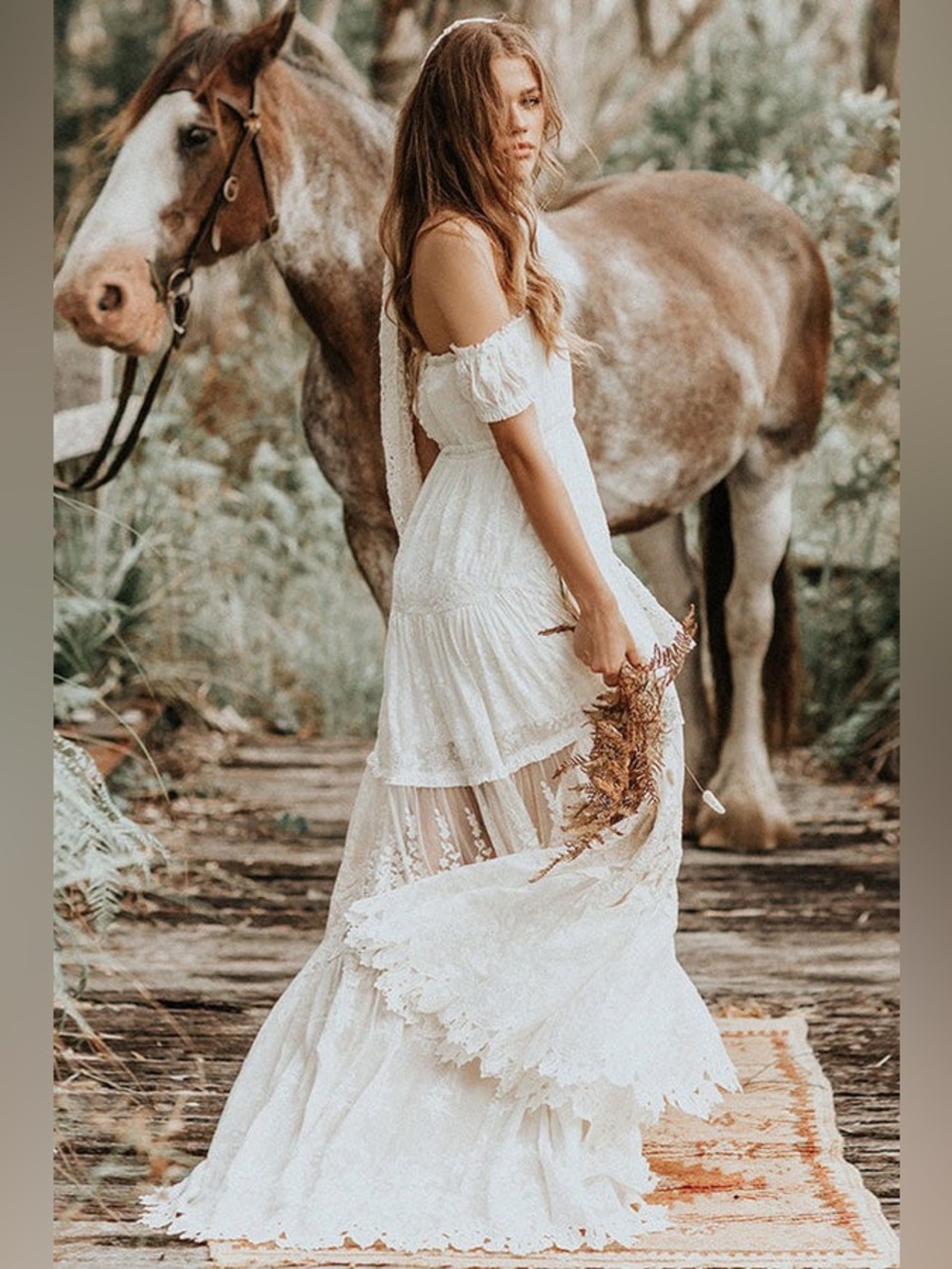 NWT Spell & The Gypsy Collective The Amelie Gown Off White Size M - Picture 5 of 11